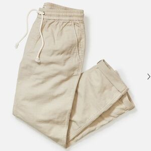 NWOT men’s Marine Layer Saturday Stretch Beach Pant in cream color